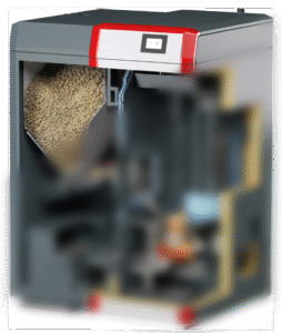 Diagramm eines Hauses mit Solarthermie beim Heizsysteme modernisieren